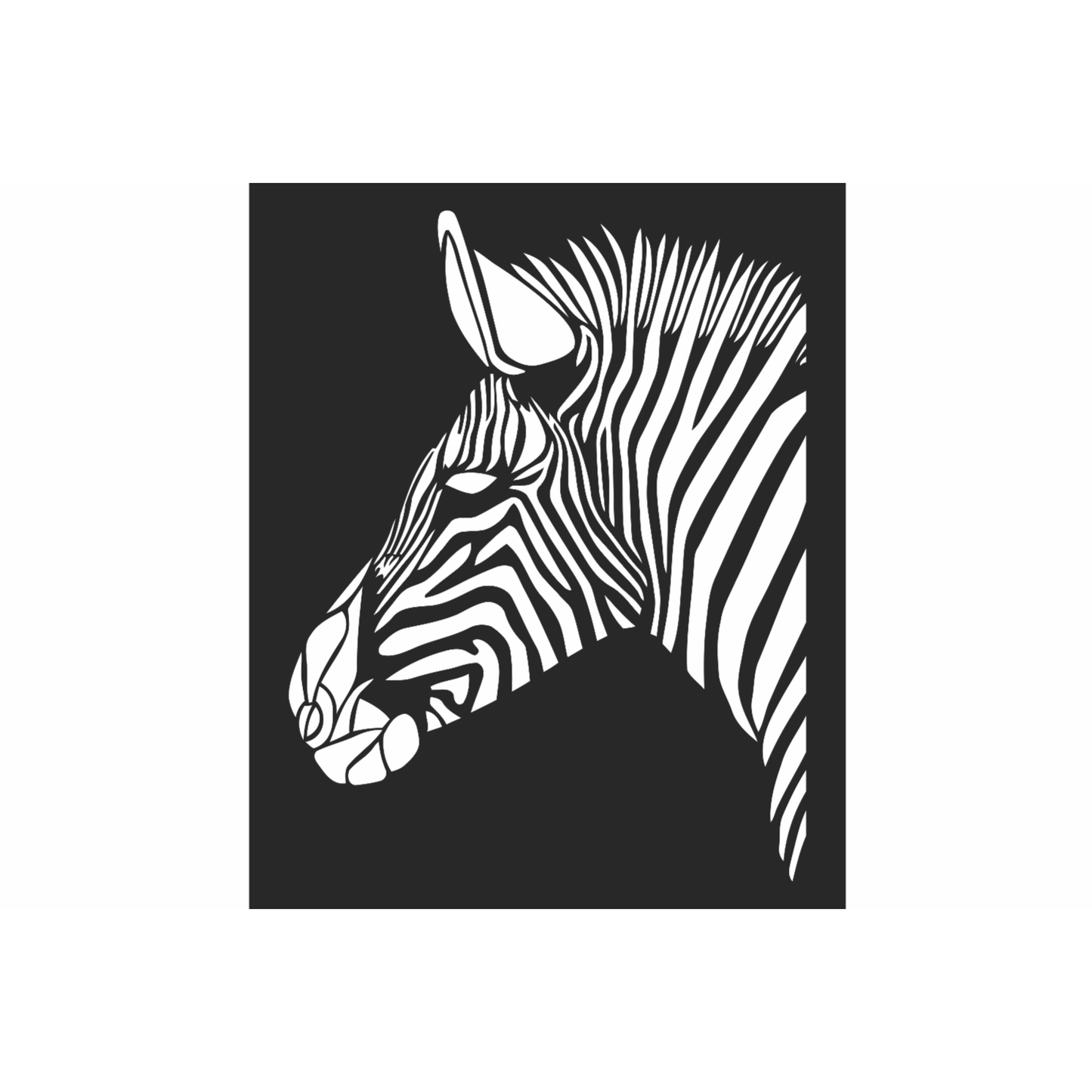 Decor perete Personalizabil Cap de Zebra din lemn