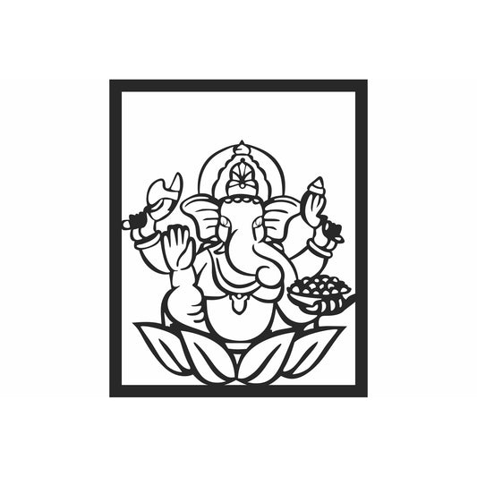 Decor perete Personalizabil Elefant Hindu HHH300 din lemn