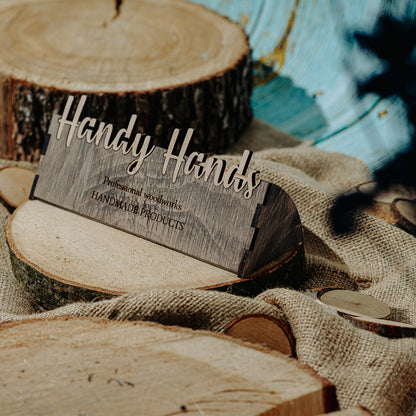 Suport din lemn HH926 Nume pentru Birou 19X6 cm