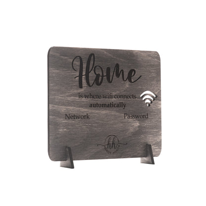 Semn de Conexiune Wifi din lemn HH980 Personalizat 16x13 cm