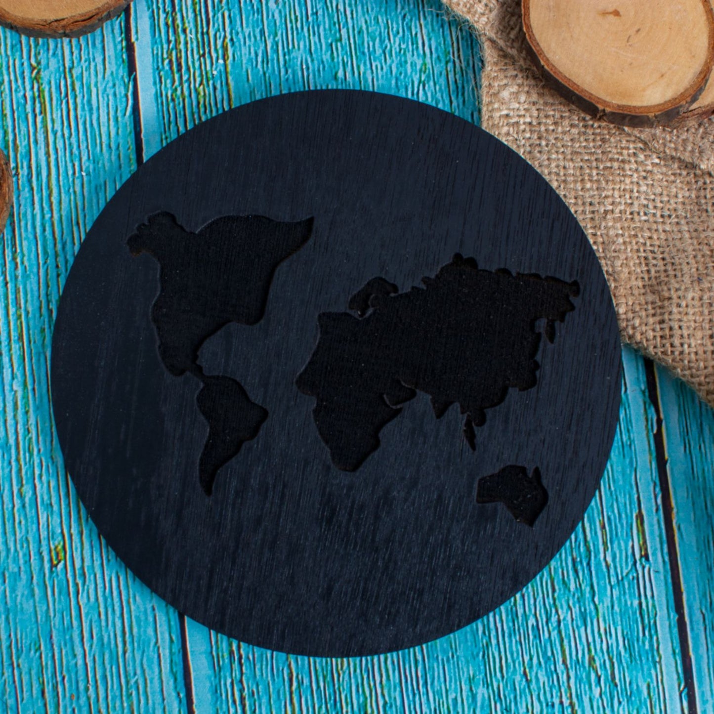 Decor Inconjurul Lumii Blank HH1505 din lemn pentru Licheni