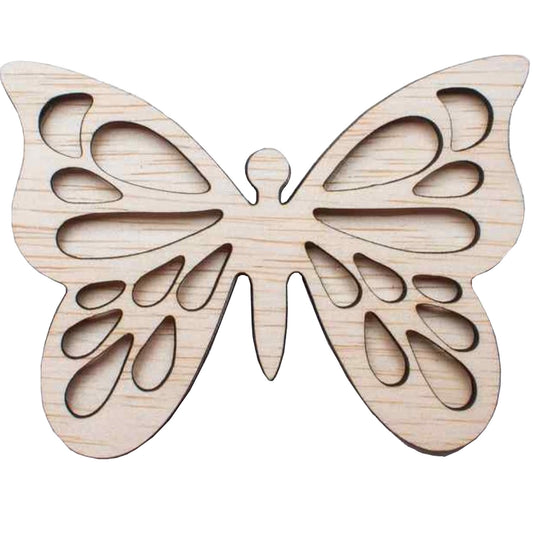 Decor Fluture cu Capac Blank HH1514 din lemn pentru Licheni