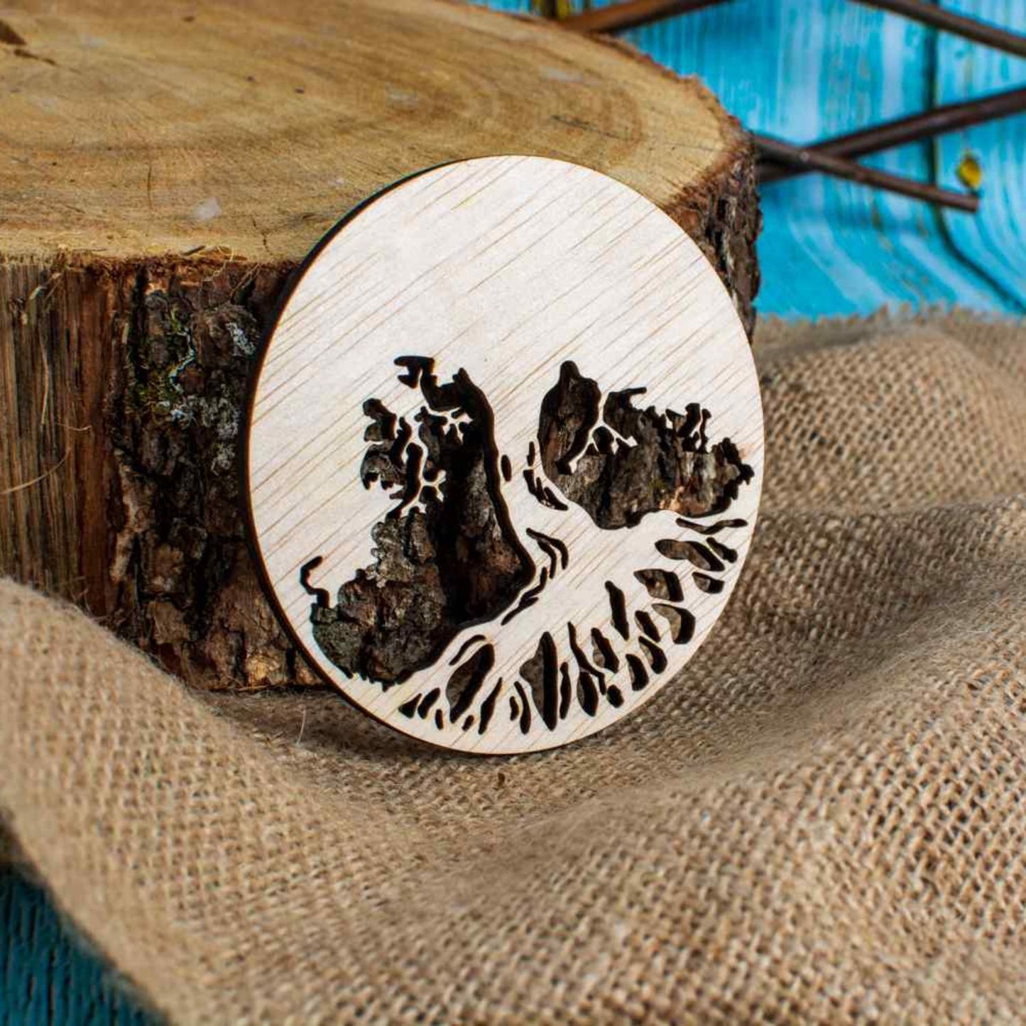 Decor Copacul Vietii Blank HH1522 din lemn pentru Licheni