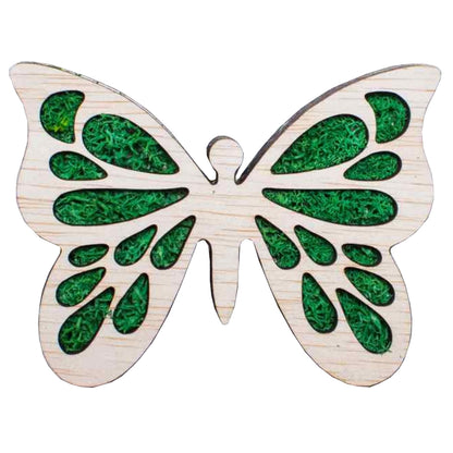 Decor Fluture HH1530 din lemn Personalizat cu Licheni