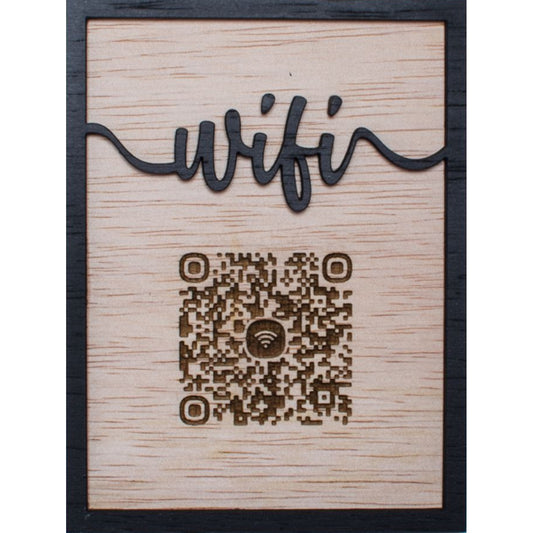 Semn de Conexiune Wifi din lemn HH1561 Personalizat 10x13 cm