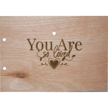 Album Foto GuestBook HH1567 Nunti Botezuri Majorat Personalizat din lemn You Are So Loved 30x21 cm