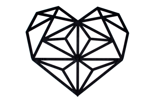 Decor Personalizabil HandyHands Geometric Inima din lemn