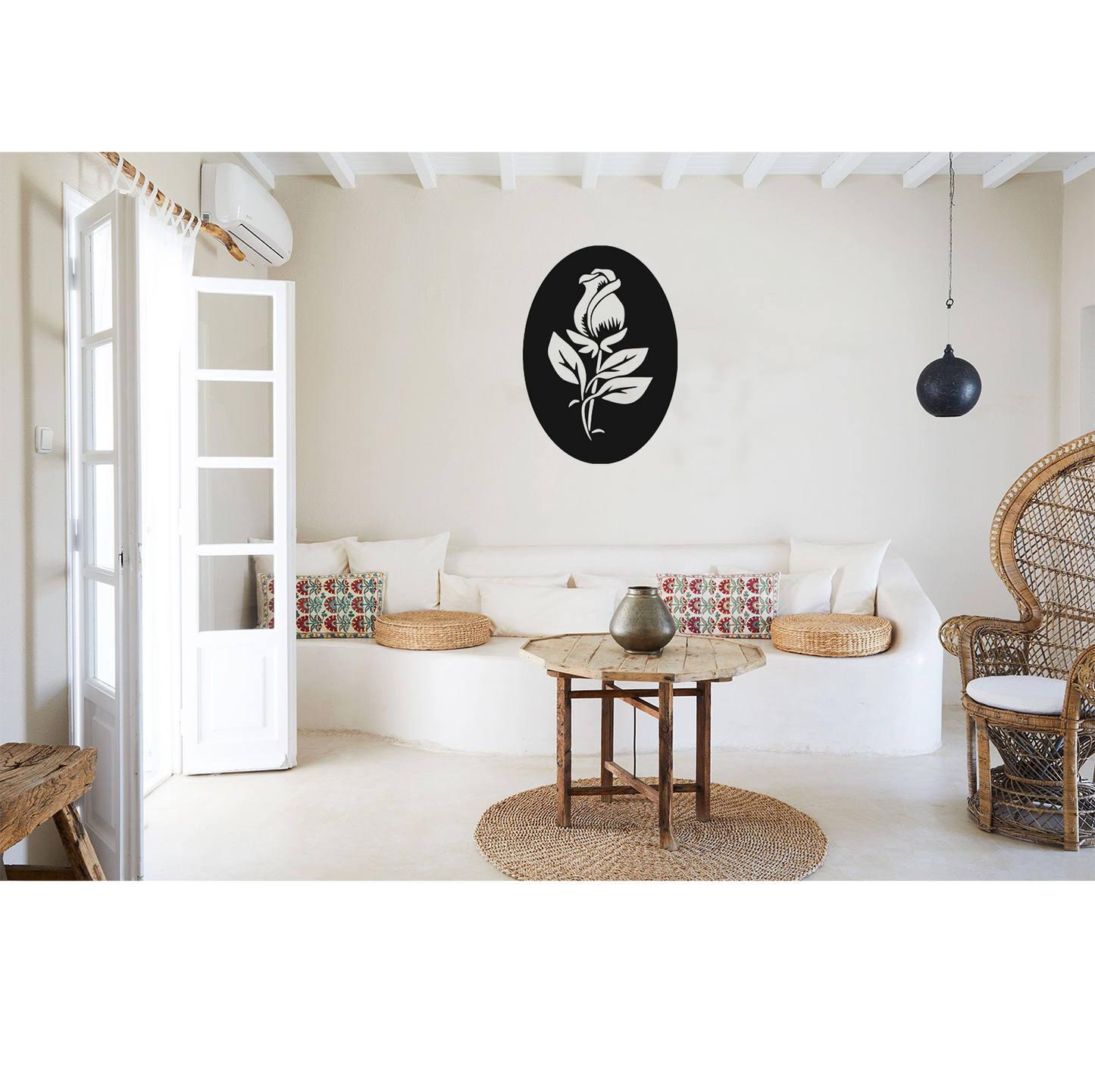 Decor perete Boboc de Trandafir HH769 din lemn