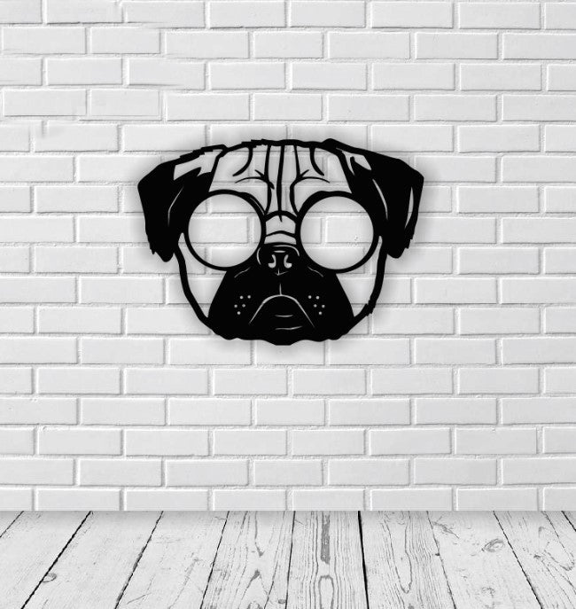 Decor perete Personalizabil Bull Dog HHH631 din lemn