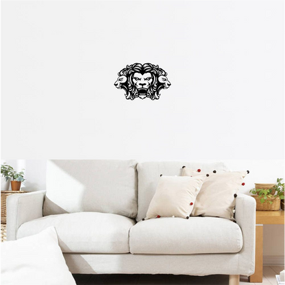 Decor perete Capete de Lei HH717 din lemn