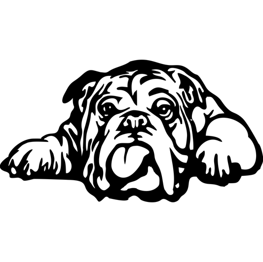 Decor perete Catel Bull Dog HH698 din lemn