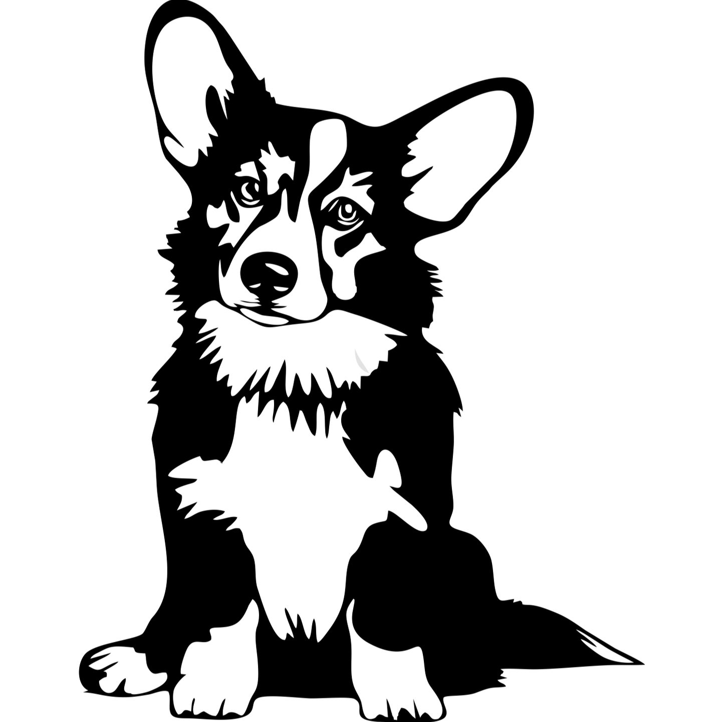 Decor perete Catel Corgi HH710 din lemn