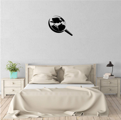 Decor perete Detectiv in Lupa HH731 din lemn