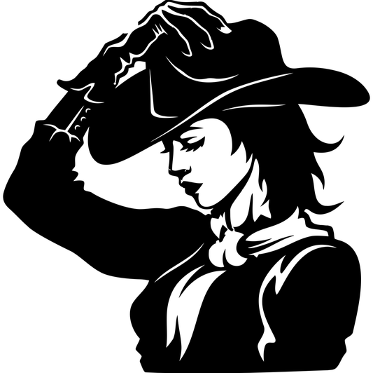 Decor perete Fata Cowboy HH771 din lemn