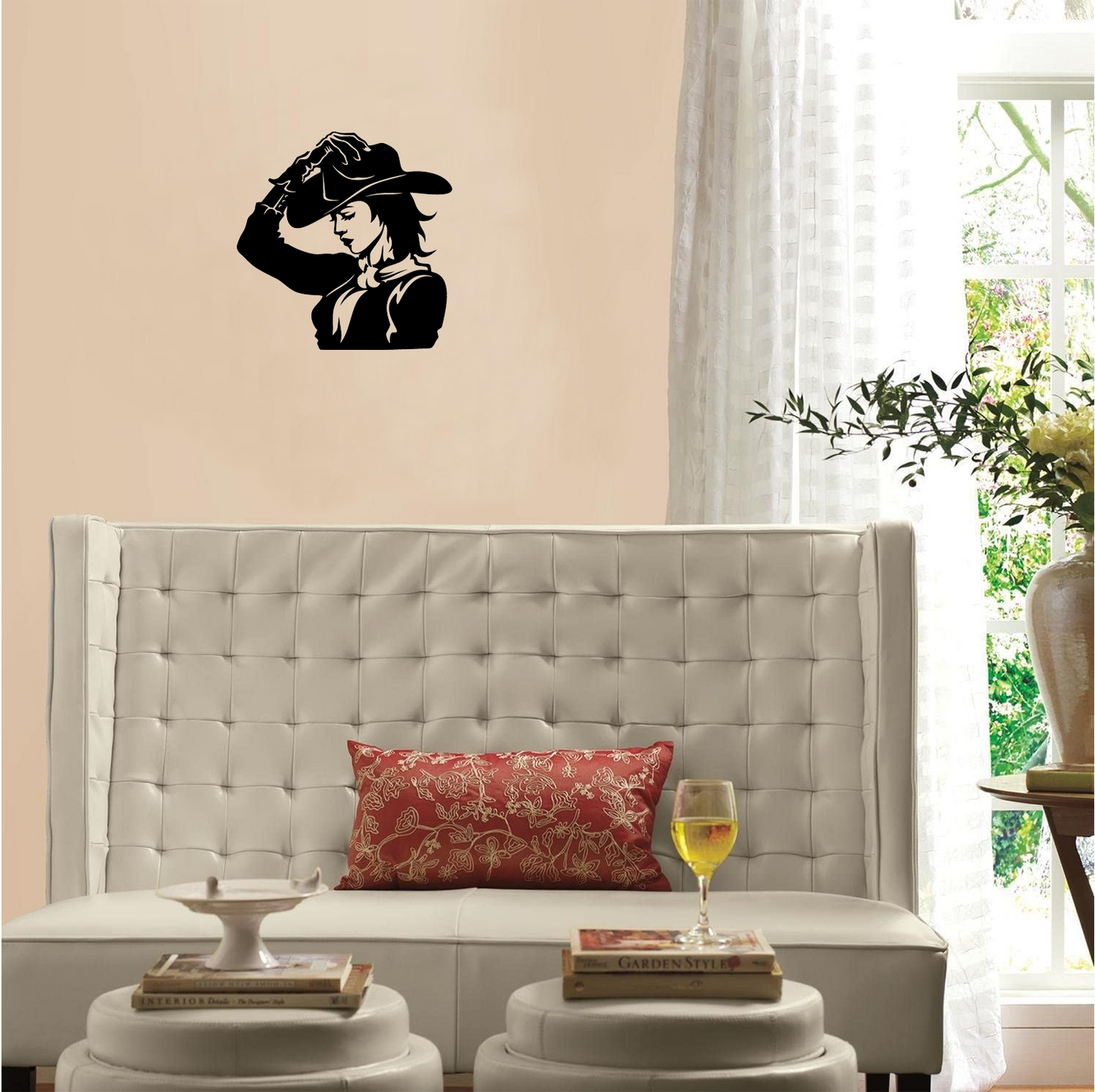 Decor perete Fata Cowboy HH771 din lemn