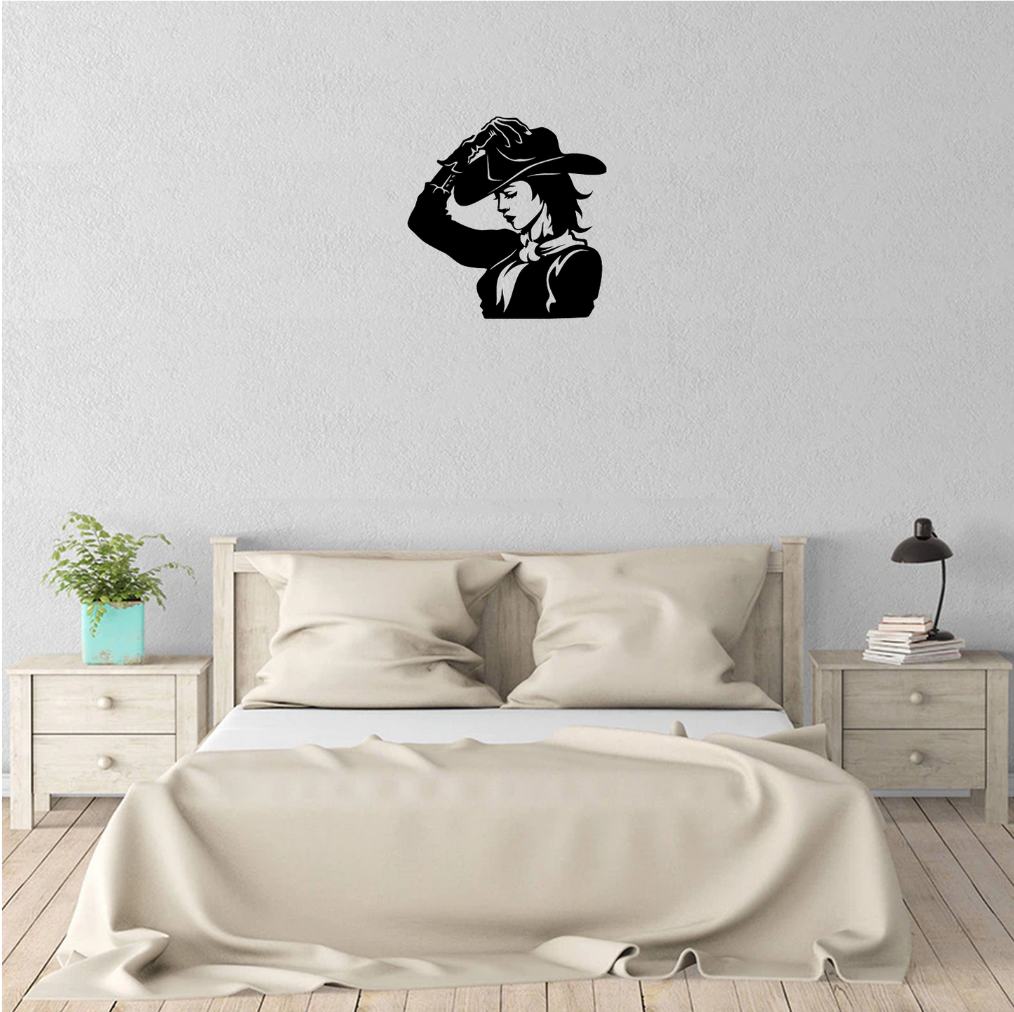 Decor perete Fata Cowboy HH771 din lemn