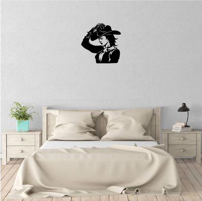 Decor perete Fata Cowboy HH771 din lemn