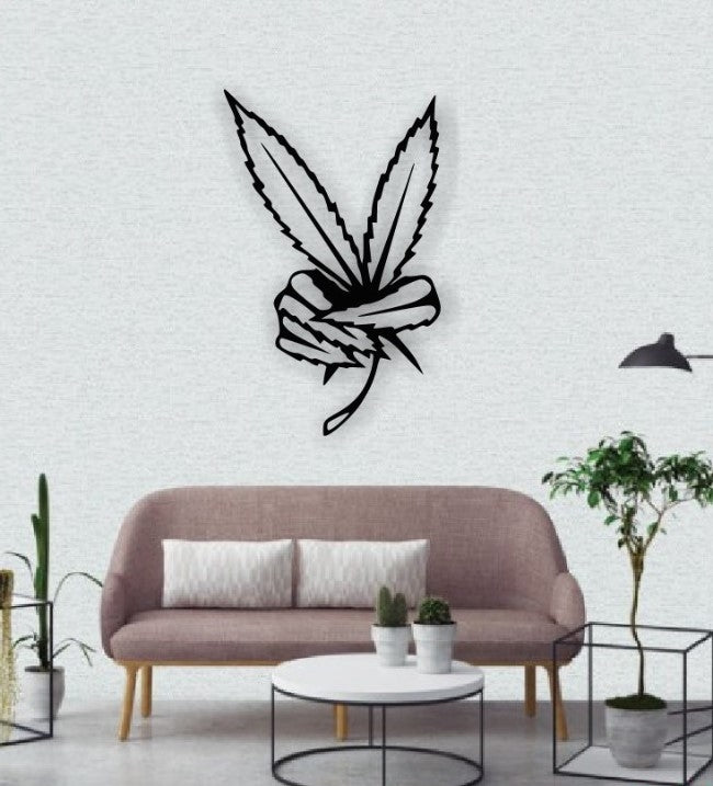 Decor perete Personalizabil Frunze din lemn