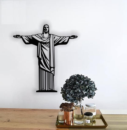 Decor perete Personalizabil Hristos Mantuitorul din lemn