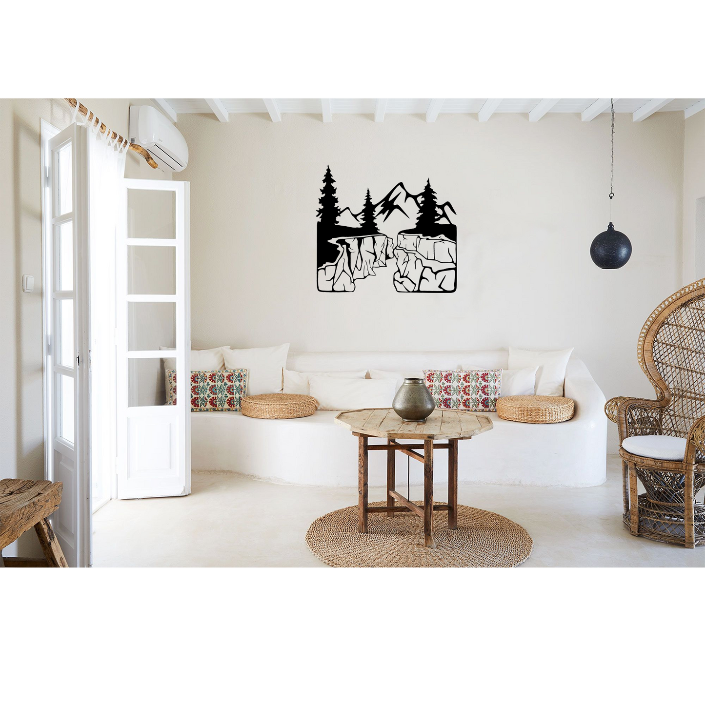 Decor perete Priveliste Montana HH730 din lemn