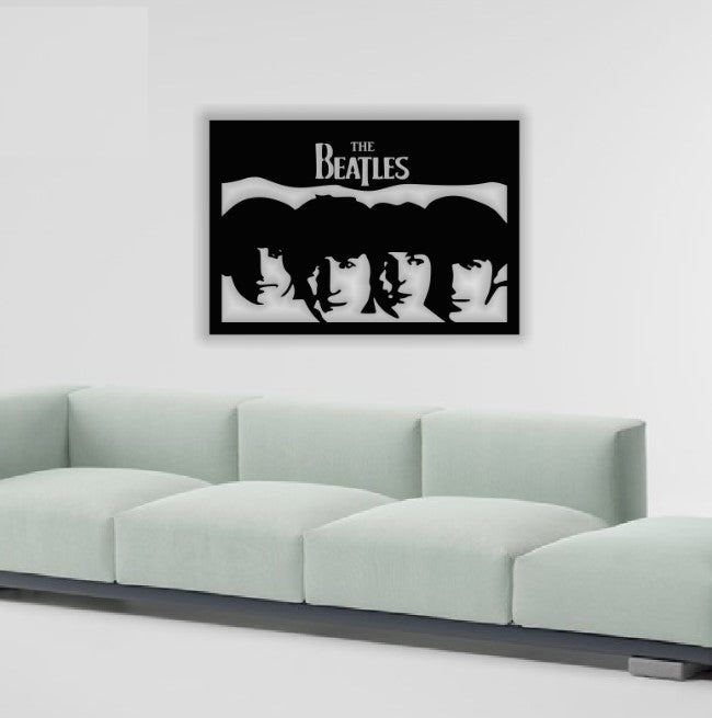 Decor perete Personalizabil The Beatles HHH245 din lemn