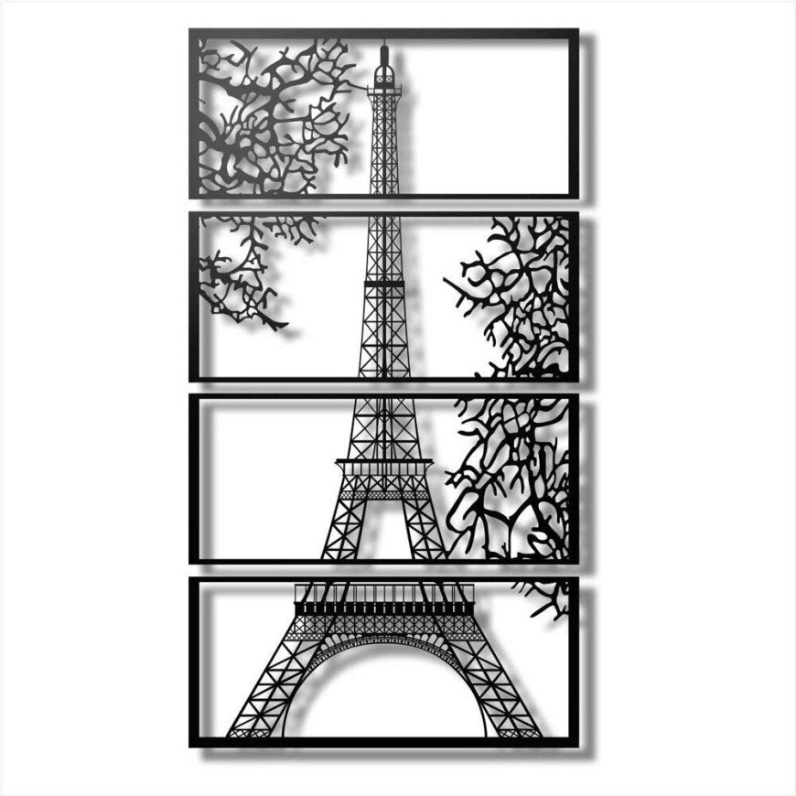 Decor perete Personalizabil Turnul Eiffel din lemn