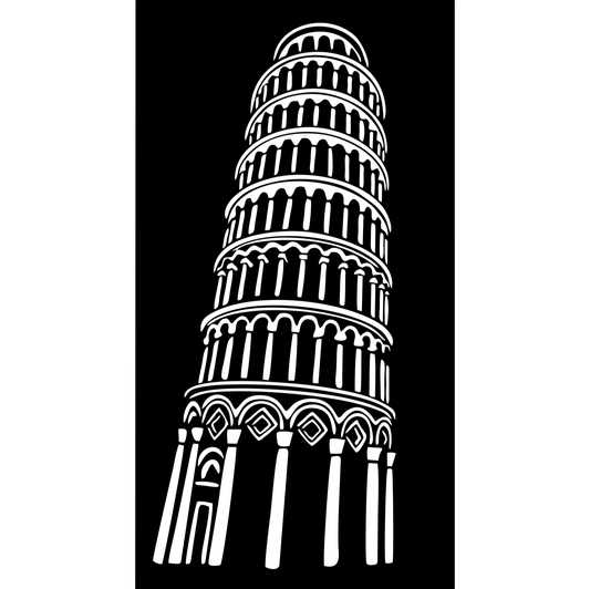 Decor perete Turnul din Pisa HH729 din lemn