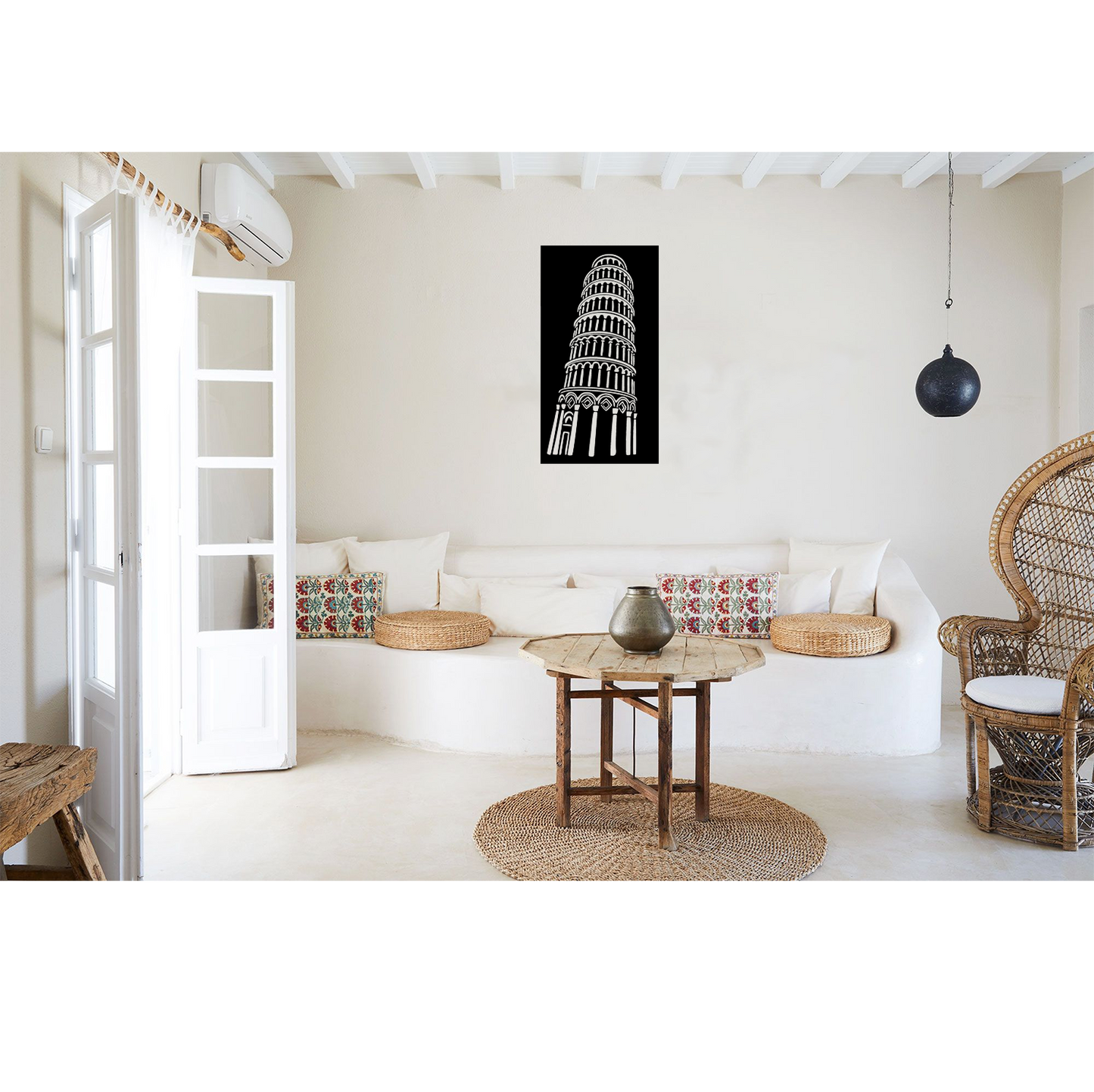 Decor perete Turnul din Pisa HH729 din lemn