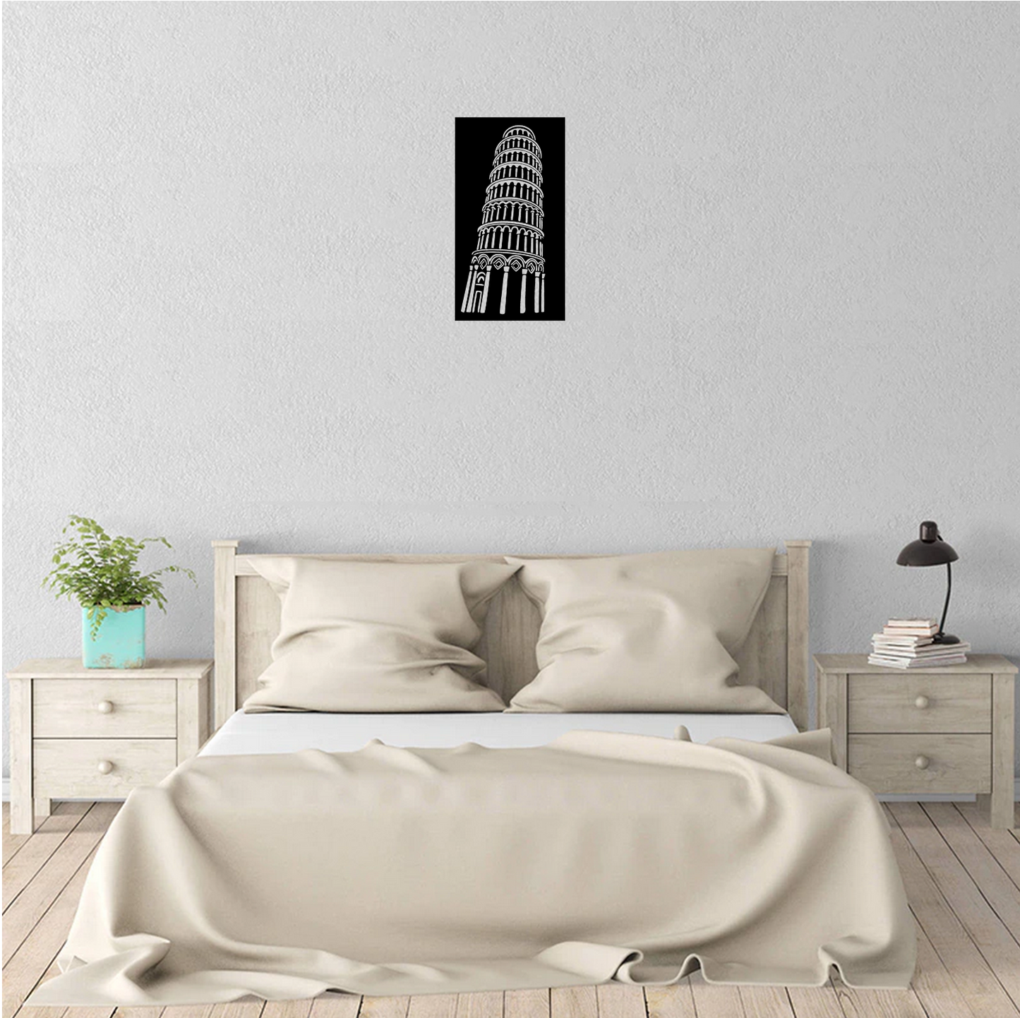 Decor perete Turnul din Pisa HH729 din lemn