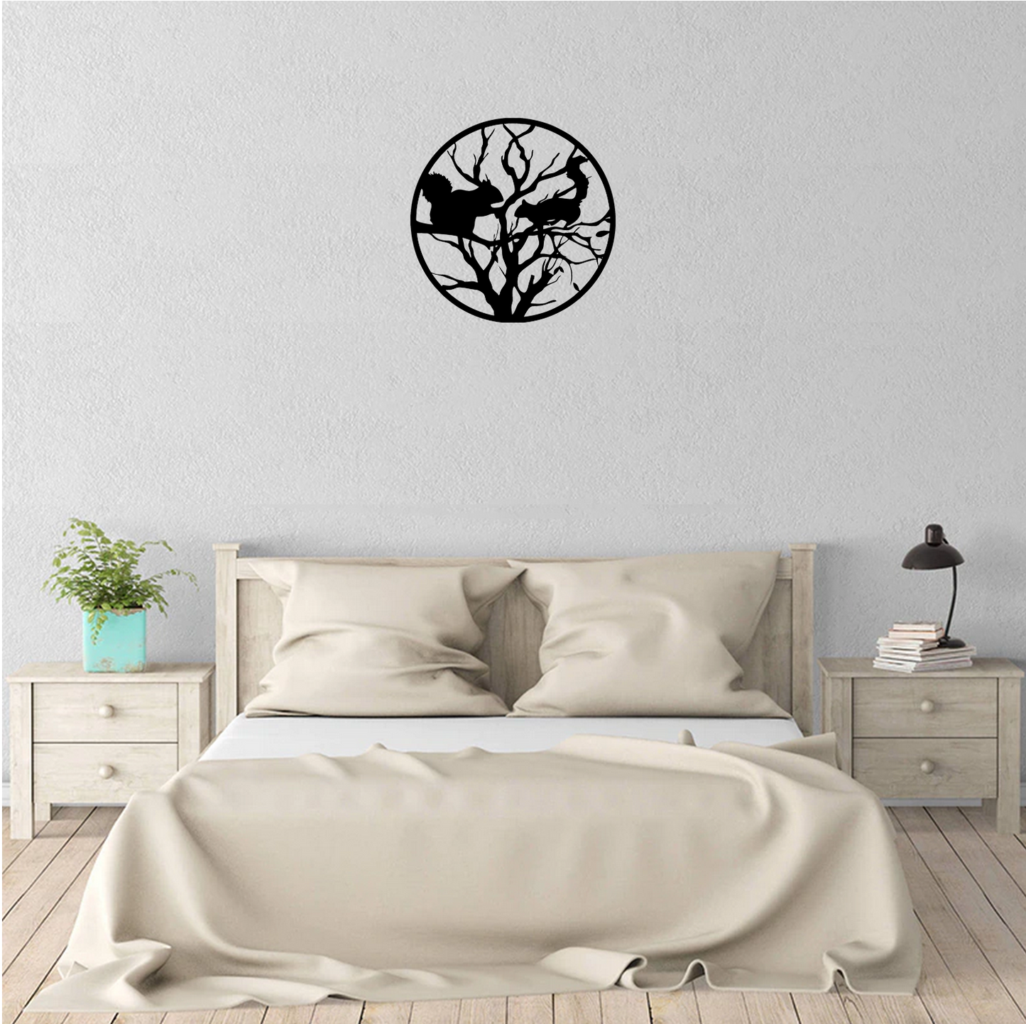 Decor perete Veverite in Copac HH718 din lemn